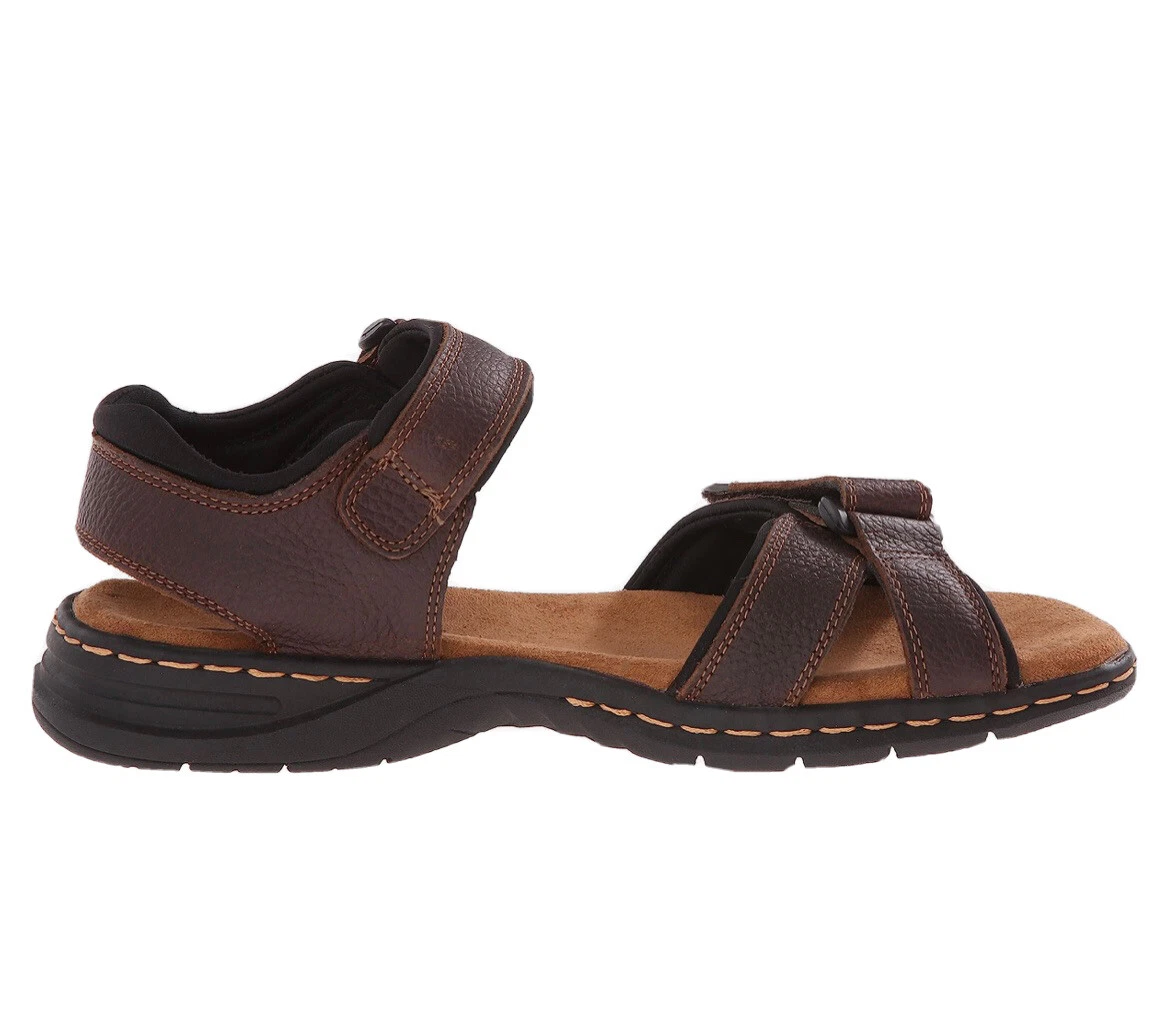Dr. Scholl\'s Penn Men\'s Brown Leather Adjustable Sandals Ankle Strap Comfort 11M Dr. Scholl main image 3