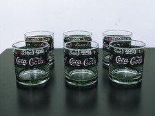 Bicchieri Coca Cola 6 Pz. stile liberty vintage set 6 pezzi di vetro anni 70 80