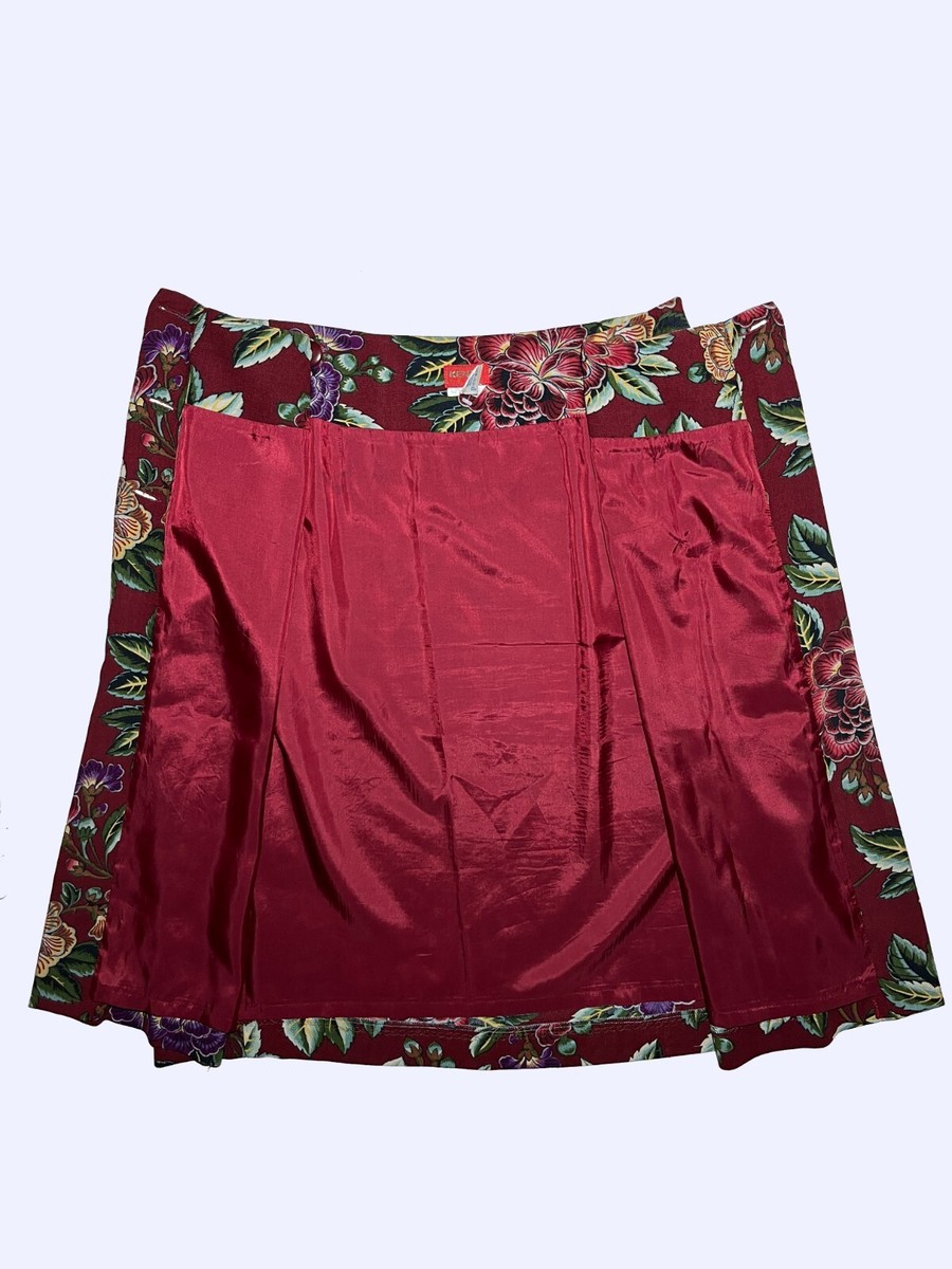 KENZO Paris Vintage Flowers Pattern Skirt sz 42 | eBay