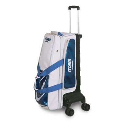 Storm Rolling Thunder Signature Edition White/Blue 3 Ball Roller Bowling Bag
