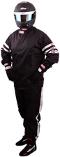 RJS SFI 3-2A/5 "RACER 5 CLASSIC" 2 Layer FR Cotton Jacket LARGE BLACK
