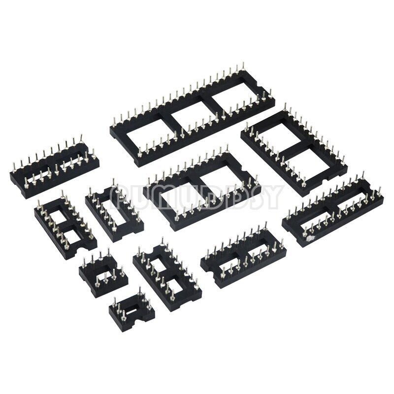 Round Hole IC socket Connector DIP 6 8 14 16 18 20 24 28 pin DIP16 ...
