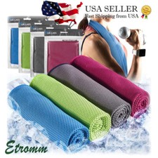 1 Pair of Cooling Towel for Neck Face Cool Ice Sport Workout Yoga Sweat Towels