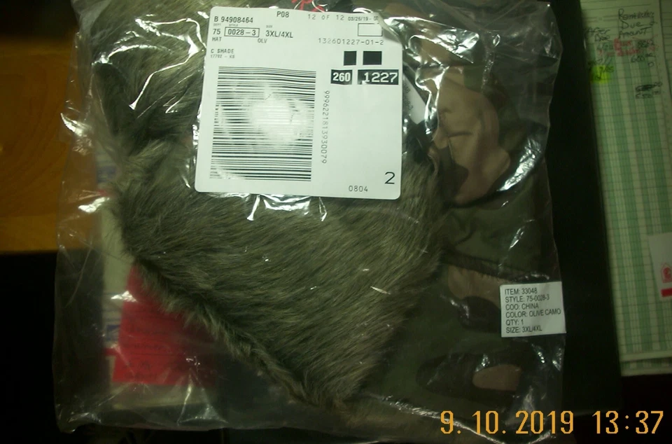 Olive Camo Faux Fur Winter Trapper Type Hat - Image 3 of 3