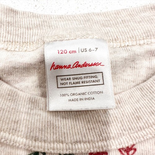 Hanna Andersson Christmas Holiday Pajama Top sz 6-7 - Picture 3 of 4