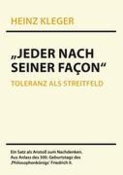 Thumbnail - Heinz Kleger | ¿jeder Nach Seiner Façon¿ | Taschenbuch | Deutsch