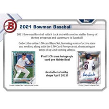 2021 Bowman Baseball Hobby Box Factory Sealed 21TOBB