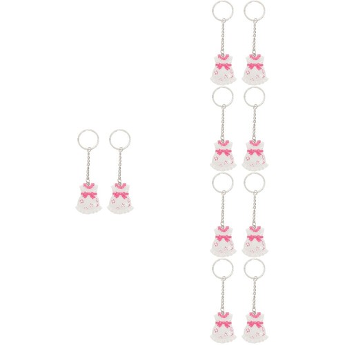 10 PCs Gäste Geschenke Kleid Keychain Hochzeit Babypartydekorationen für Mädchen - Bild 8 von 12