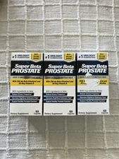 3 New Vitality Super Beta Prostate, 60 Caplets 3 pack Exp 2026