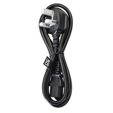 UK Mains Power Cable Kettle Lead 3 Pin 5A Fused IEC C13 1.2M For PC Monitor NEW