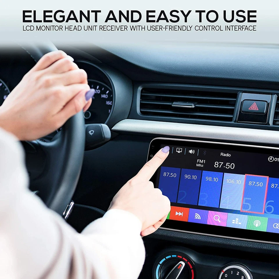 10.1-Inch Single DIN Car Stereo - Bluetooth Indash Car Stereo Touch Screen RCVR - Image 2 of 4