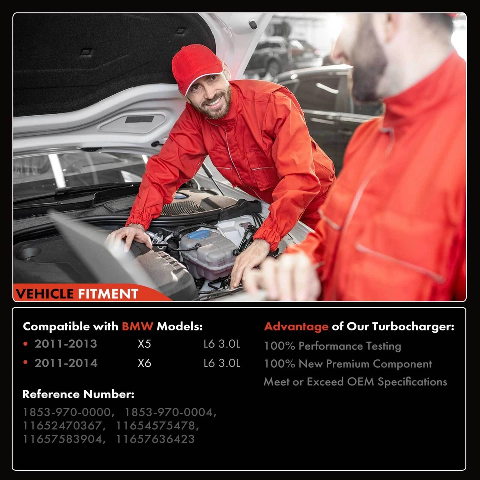 Turbocompressor para BMW X5 2011-2013 X6 2011-2014 AWD automático 8 velocidades Trans - Imagem 3 de 4