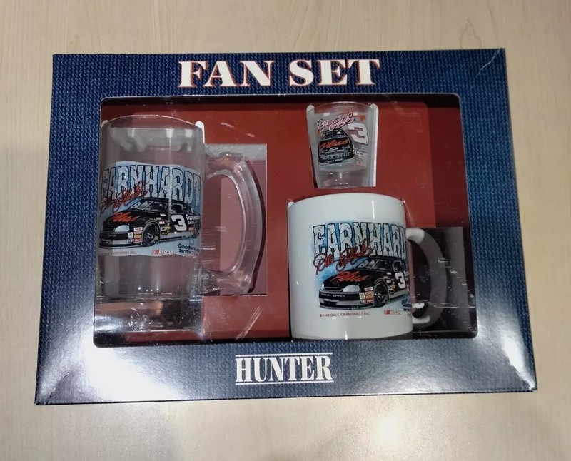 1998 Dale Earnhardt Fan Set Coffee Mug, Shot Glass and Glass Mug