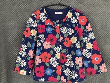 Cath Kidston Floral Poppies Daisies Cotton Yoke Navy Paradise Floral Jacket 10