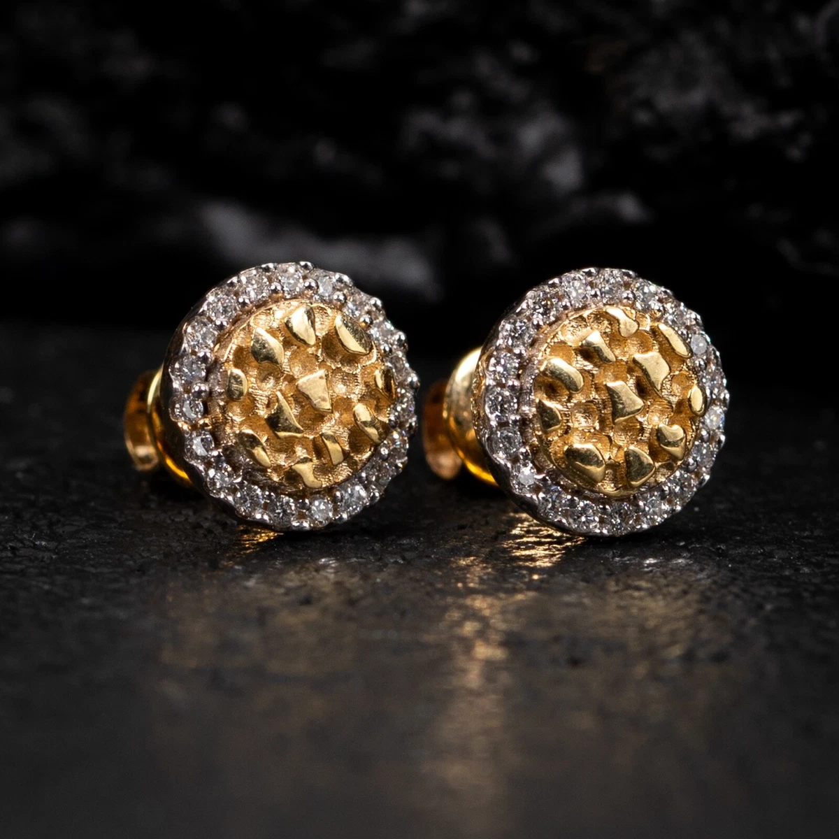 Order GLAMIRA Men's Earring Domitus in Round cut 0.03 Carat 14k Yellow Gold  Diamond | GLAMIRA.in