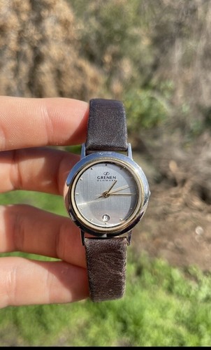 Montre femme Greenen Denmark by Skagen avec date ton argent et or pile neuve