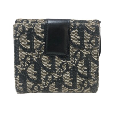小物 Christian Dior Trotter 1 Trifold Wallet Christian Dior Street Chic Trotter Canvas Leather W Hook Trifold
