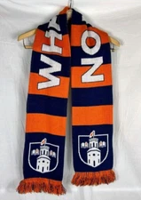 Wheaton College Ruffneck Scarf Blue Orange 65" Double Sided Reversable