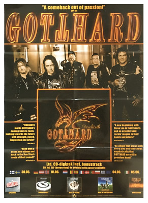 GOTTHARD - Firebirth - Promo Poster gefaltet / folded - Sammlerstück