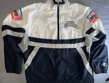 Vintage Starter San Antonio Spurs 1/4 Zip Jacket Black/silver Fiesta Mens Large