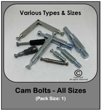 ALL SIZES MM Cam Bolt Cam Dowel Fixing Fittings Spare Parts IKEA