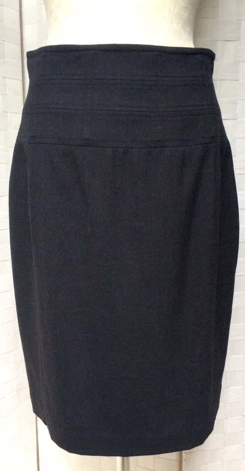 Saia ELIE TAHARI mistura de lã marrom moderno tweed fino lápis comprimento do joelho forrada 12