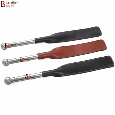 Real Cowhide Saddle Leather Paddle Slapper - Flexible And Wider Design