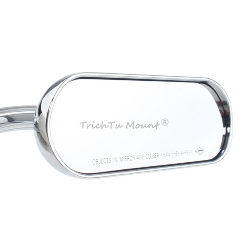 1pair Chrome Mini Oval Rearview Mirrors For Harley Dyna Night Rod Honda Suzuki - Picture 21 of 24