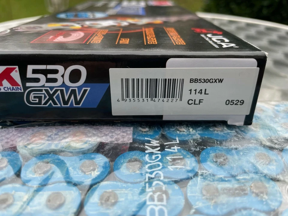 RK 530 ZXW Kette, blau für Suzuki GSX-R 1000, K1-K6, 01-06, 110 Glieder, blau - Bild 3 von 4