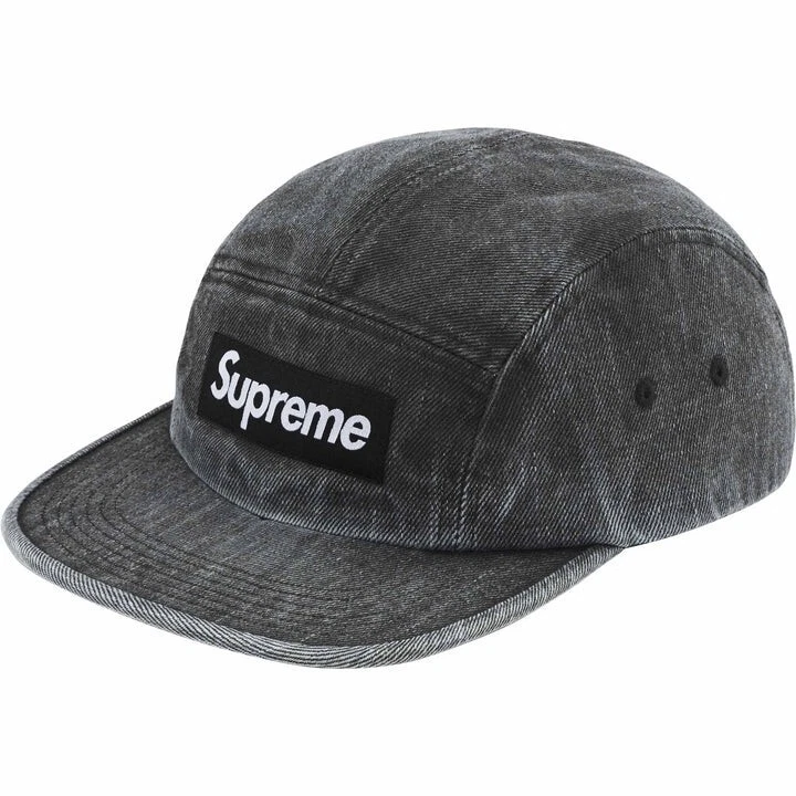 Casquette de camp Supreme Denim 24ss noire