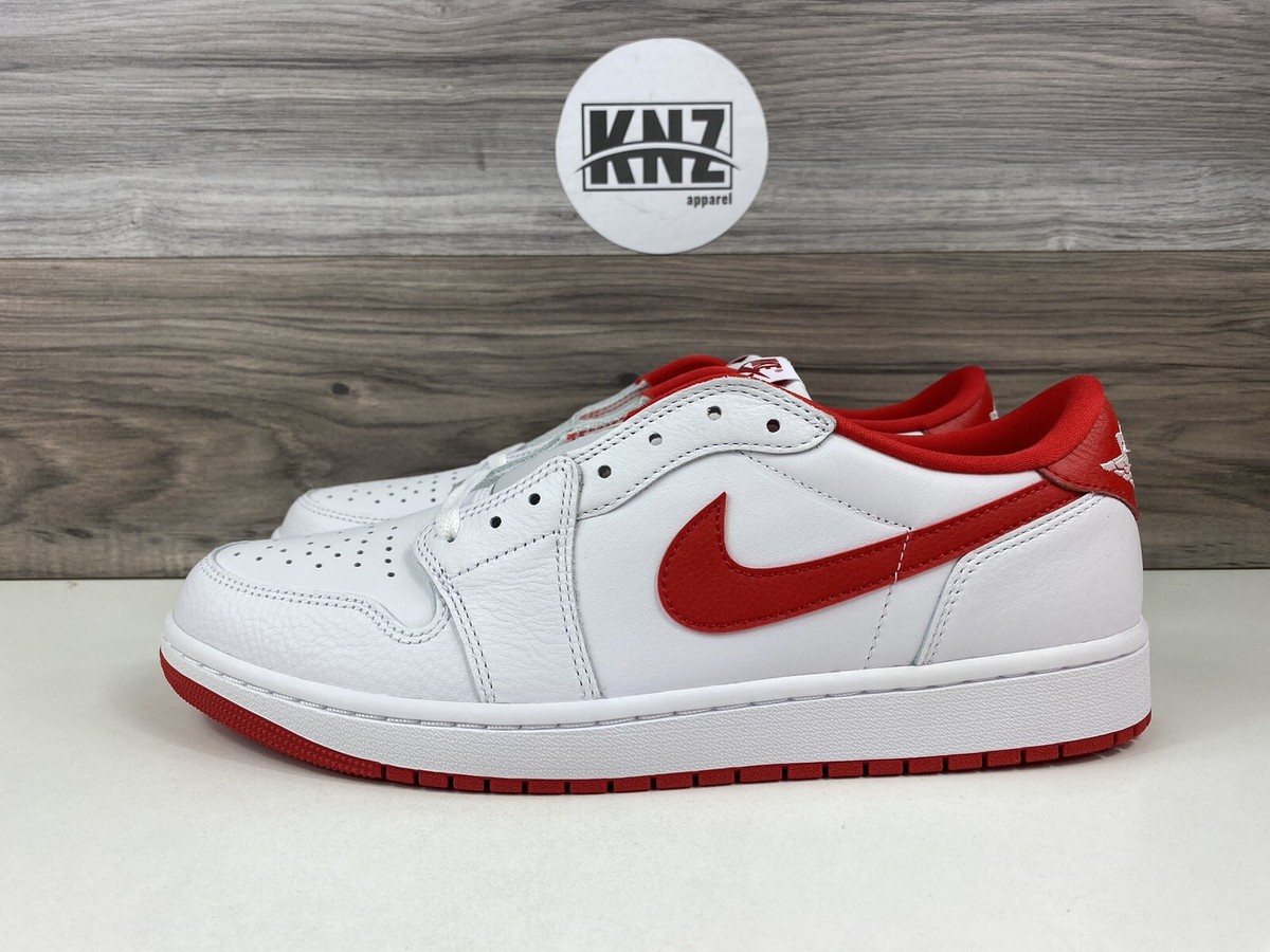 Nike Air Jordan 1 LOW OG White University Red CZ0790 161 Men's