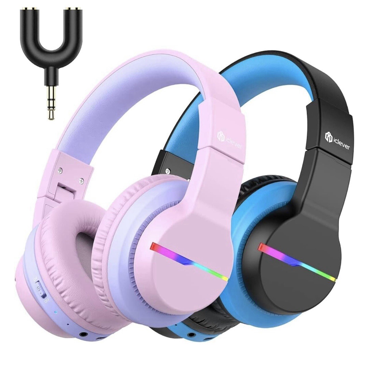 Iclever BTH12 Headphones Wireless 2 Unit. Auriculares Bluetooth para niños.