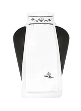 Fair Play Alicia Fleur Stock Tie -Black/Silver embroidery/crystals