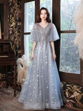 Noble Evening Formal Party Ball Gown Prom Bridesmaid Host Acting Dress YMJ031
