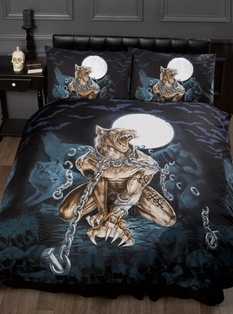 Alchemy Gothic Single Bed Duvet Cover Set Werewolf Chained Monster Bedding