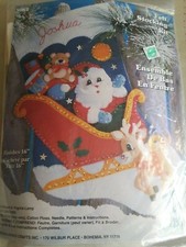 Design Works Santa Sleigh Felt Stocking Kit 16" Kit 5062