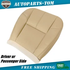 For 2007-2014 Chevy Silverado Tahoe Driver Bottom Leather Seat Cover Light Tan