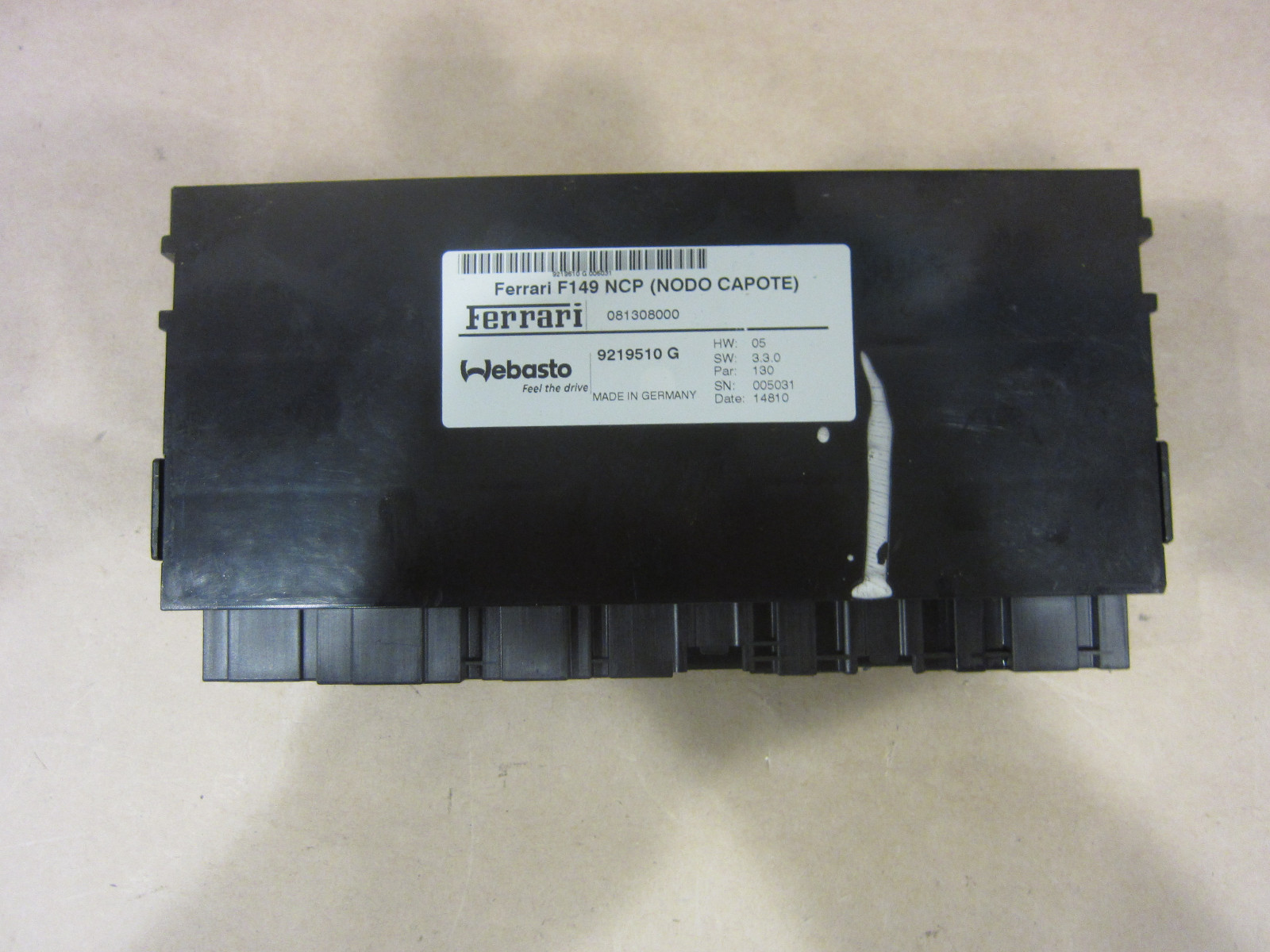 Ferrari California - Top ECU - Convertible Roof Control Unit  -  P/N 81308000