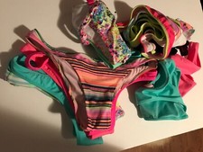 Traje de baño Victoria’s Secret Itsy escaso estampado inferior brasileño liso nuevo con etiquetas
