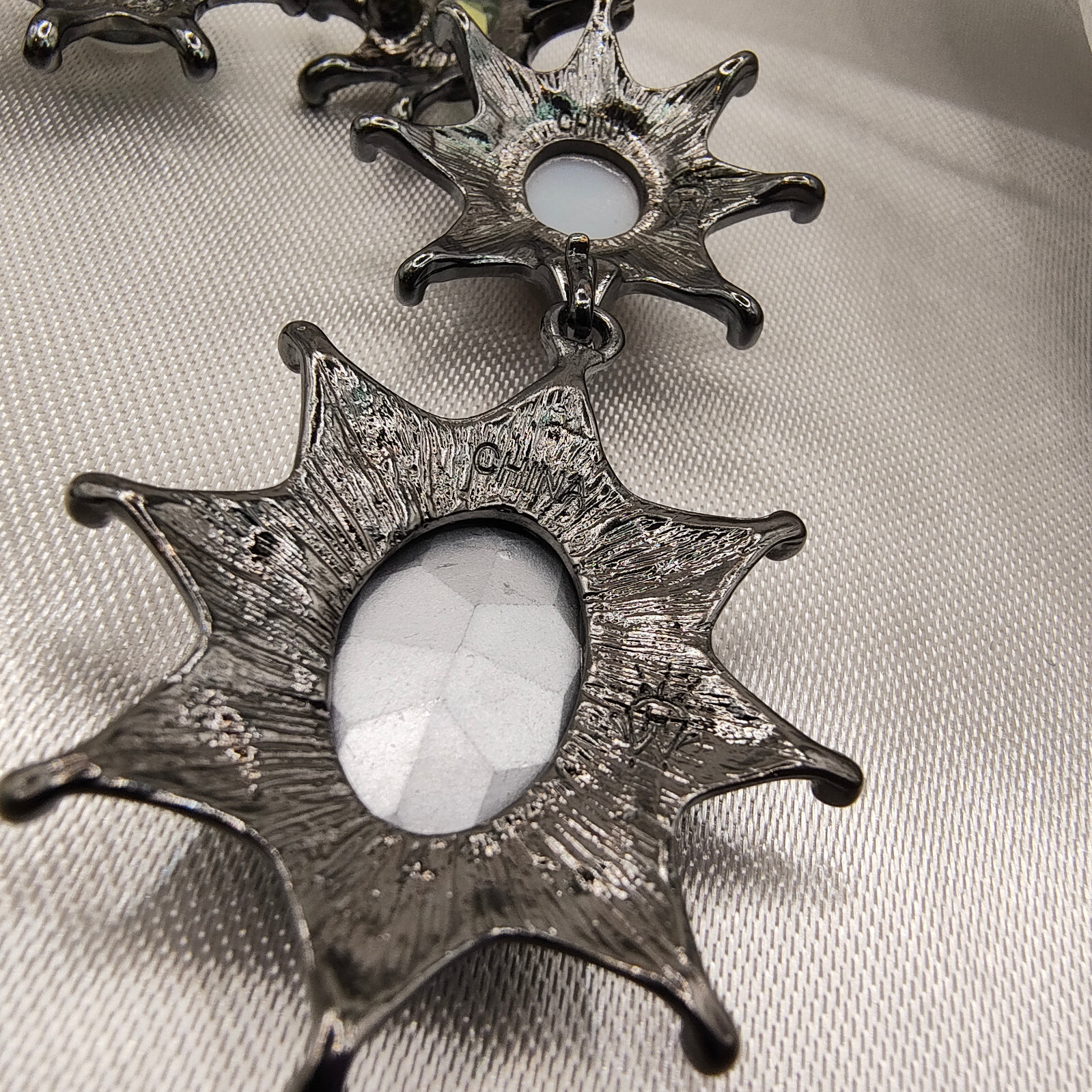 Hutton Wilkinson Earrings Rhinestone Starburst St… - image 7