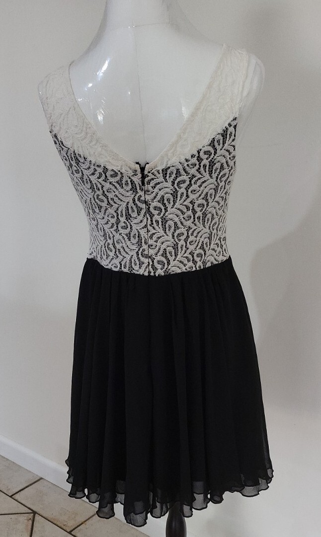 DOTTI black lace top party dress. size 12 | eBay Australia
