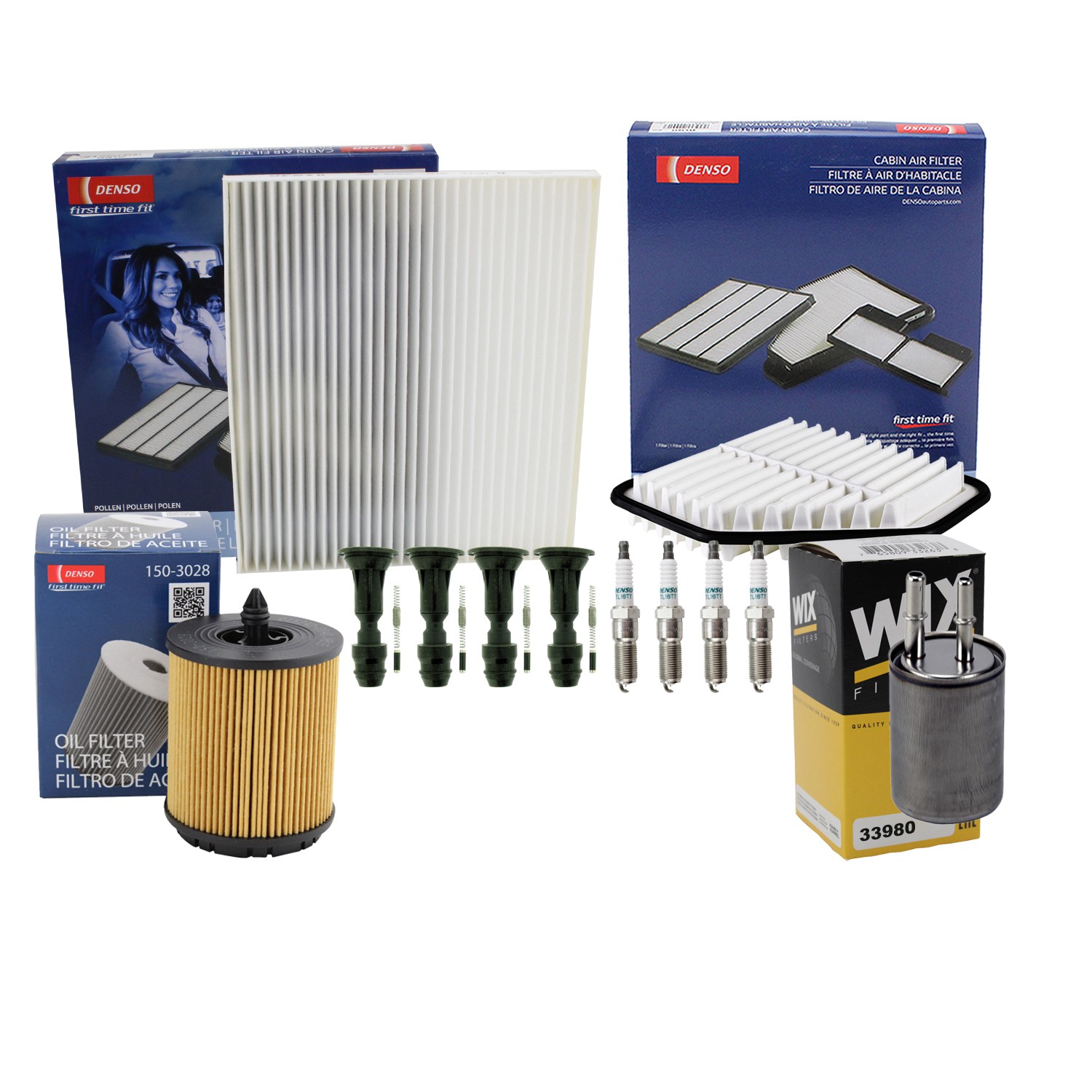 Denso Tune Up Kit 4 Spark Plugs and Boots Kit for Chevrolet Cobalt Pontiac G5 L4