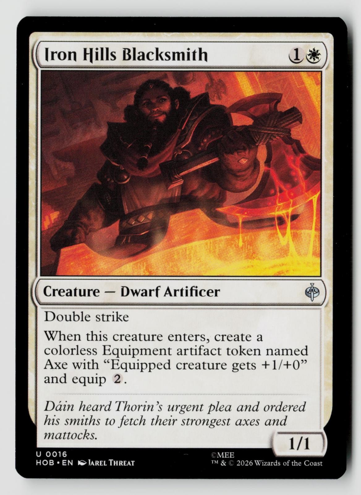 Iron Hills Blacksmith 16 Uncommon The Hobbit Magic: The Gathering Near Mint
