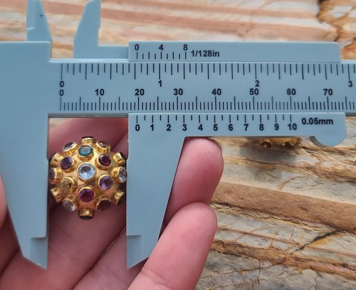 Pendientes de Colección H. Stern Oro 18K Multi Piedras Preciosas Sputnik Cúpula Orbe Clip MCM 7.7gm - Imagen 14 de 16