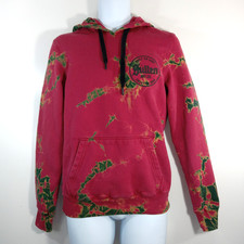 Sullen MFG Hoodie Art Collective Red Green Tie-dye Double Sided Heavy Size XS
