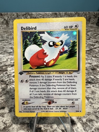 Delibird 5/64 Holo Neo Revelation 1st Edition LP