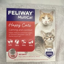 Feliway MultiCat Happy Cats Calming Plug-In Diffuser 48 mL Refill MPN 307A1