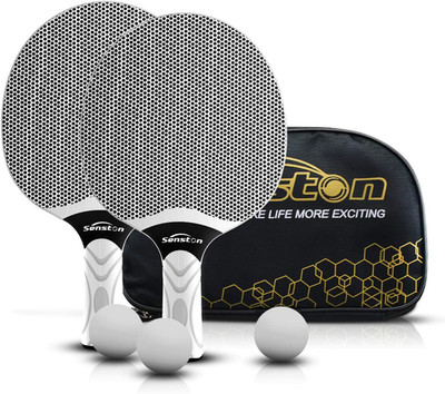 Senston Table Tennis Rackets Set, Professional Table Tennis Racket with 3 Balls
