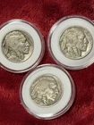 #458..RARE Lot Of (3) Buffalo/Indian Head Nickel Coins..1927, 1928, 1937 DATES..