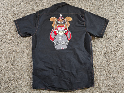 Throttle Threads Kustom Shopwear OL SKOOLER button up shirt SEE Measurements